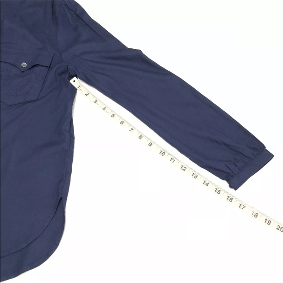 True Religion Western Button Front Shirt V-Neck - Picture 7 of 7